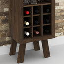 Adega para 9 Garrafas de Vinho Madeira Rústico TecnoMobili